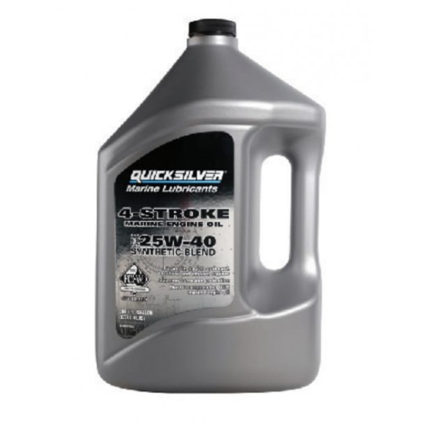 Quicksilver 25W40 Helsyntetisk 4 liter FC-W 25W/40 Syntetisk For alle 4-takts marinemotorer