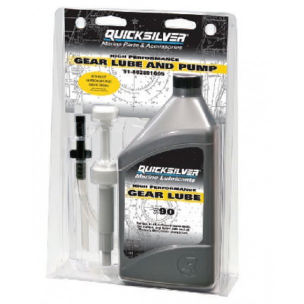 Quicksilver High Performance Girolje SAE 90 1 liter m/pumpe SAE90 For motorer over 75HK Med pumpe