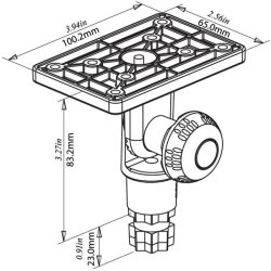 Railblaza Justerbar Plattform Sort,