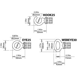 Railblaza Krok 25 Sort 2pk,