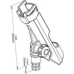 Railblaza Stangholder II Hvit u/Feste. 