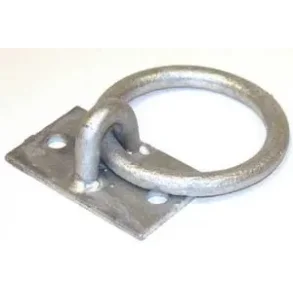 Ringplate m/ring Galvanisert 120x70mm