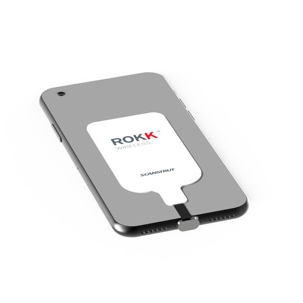 Rokk Qi lademottaksplate Lightning-kontakt