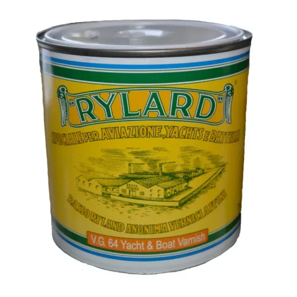 Rylard VG 64 blank Klarlakk 0,75 liter Alkydoljebasert Elastisk og slitesterk Hy glans