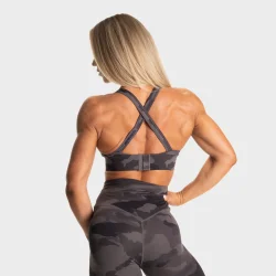 Core Sports Bra Charcoal Camo