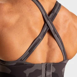 Core Sports Bra Charcoal Camo