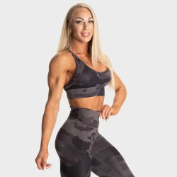 Core Sports Bra Charcoal Camo