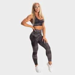 Core Sports Bra Charcoal Camo