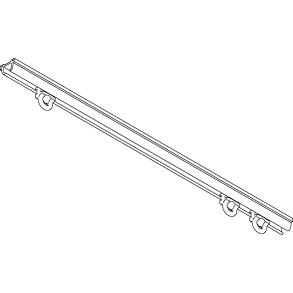 Silent Gliss Profil B�tskinne aluminium 200cm 