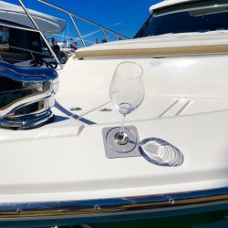 Silwy Magnetic Krystal Champagneglass Sett m/2 Glass og Pads 