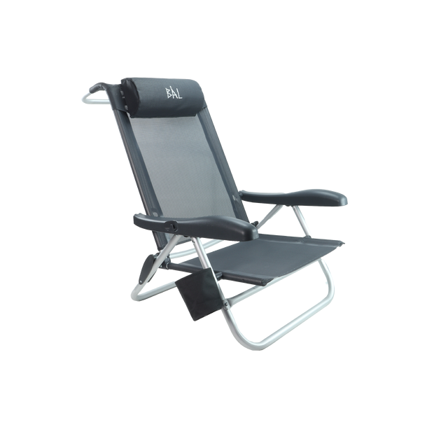 BL Strandstol aluminium 49x63x82cm. Flott og lett strandstol med aluminiumsramme.