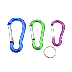 Pelikankroker sett m/3 stk aluminium, Karabinkrok