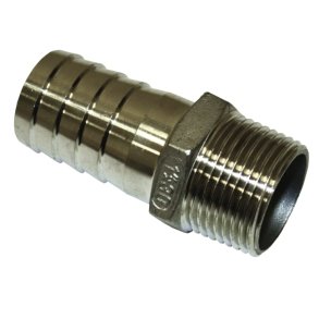 Slangekopling syrefast m/utvendige gjenger BSP rrgjenger AISI316 syrefast stl