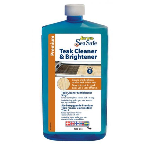 Star Brite Sea Safe Teak Cleaner &amp; Brightener 1000ml Renser og lysner teak Tidsbesparende Miljvennl