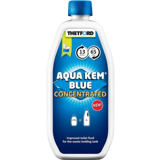 Thetford Aqua Kem Blue Konsentrat Lavendel 0,78l Hykonsentrert Forbedret reduksjon av gassutvikling