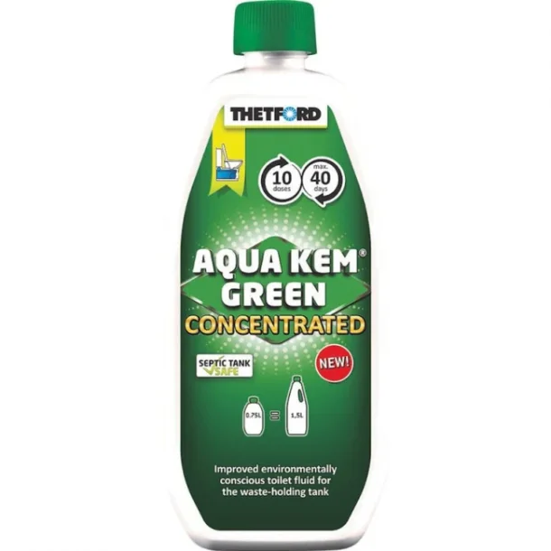 Thetford Aqua Kem Green Konsentrat 0,78 liter Hykonsentrert Miljvennlig Godkjent for septiktanker