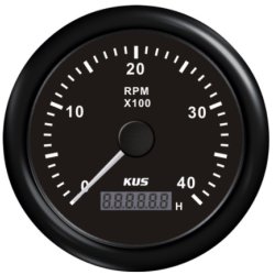 Kus turteller m/timeteller 12/24V 85 mm For dynamo