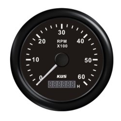 Kus turteller m/timeteller 12/24V 85 mm For dynamo