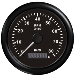 Kus turteller m/timeteller 12/24V 85 mm For dynamo