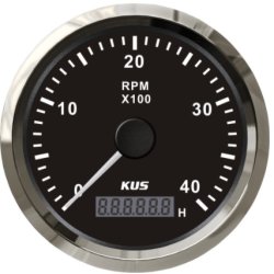 Kus turteller m/timeteller 12/24V 85 mm For dynamo