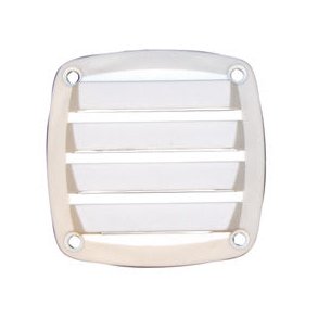 Ventilrist 82x82mm Hvit Plast