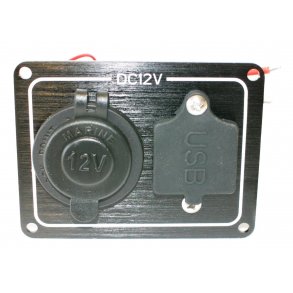Strmuttak 12v m/2 USB for innbygging