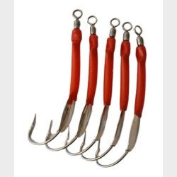 Gummimakk m/plate 8/0 R�d Seirykk 5pk.