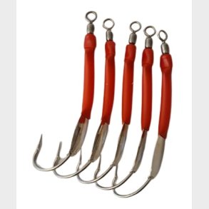 Gummimakk m/plate 8/0 R�d Seirykk 5pk.