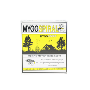 Myggstopp Spiral 10 stk spiraler - 2 stk stativ