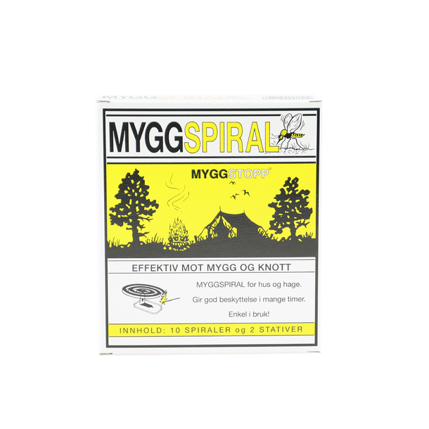 Myggstopp Spiral 10 stk spiraler - 2 stk stativ