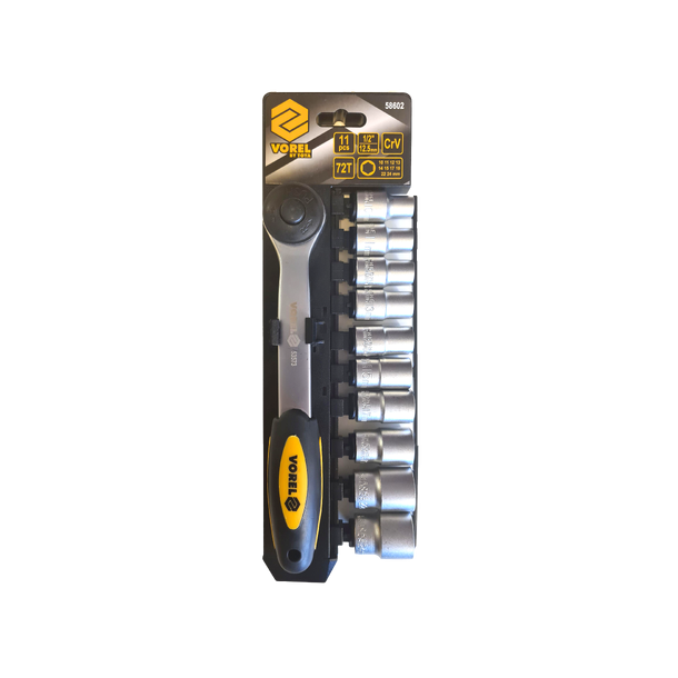 Vorel Pipesett 1/2'' 11 deler - 10-24 mm