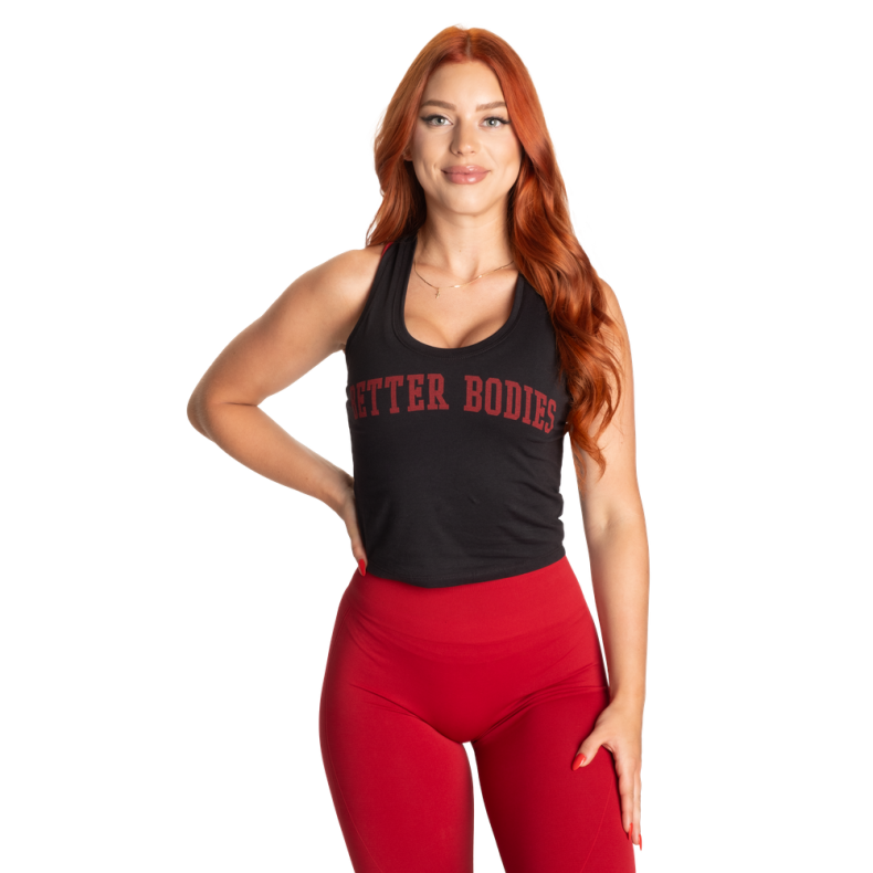 Better Bodies Crop T-Back Black/Red