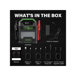 Lokithor J10000HD Jump Starter 12/24v - 256Wh - 10000/5000A Lithium
