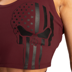 Skull Core Top  Maroon