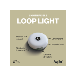 Aqiila Lightbird BL2 Uttrekkbar lyslenke - Camping - Oppladb.