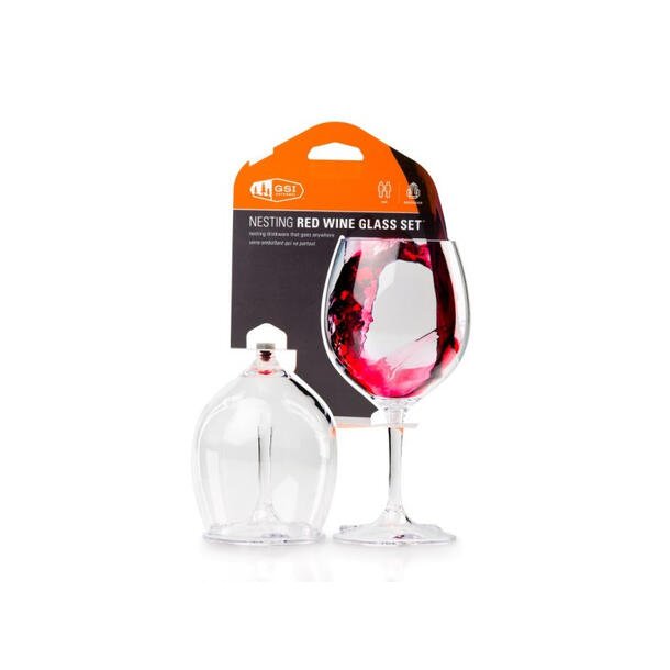 GSI Nesting Rdvinsglass - 2pk Plast - Sttresistent