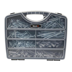 Plugg- og skrueassortement 390 deler