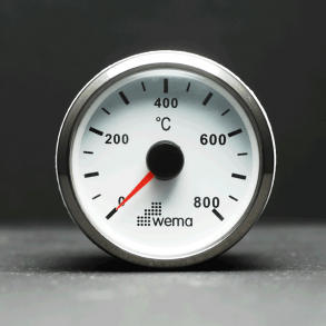 Wema Eksostemperaturmler Silverline Hvit 52mm
