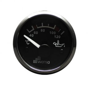 Wema Oljetemperaturm�ler Silverline Sort 52mm.