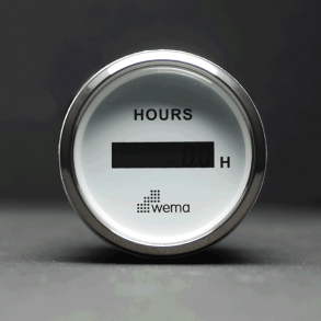 Wema Timeteller Silverline Hvit 52mm 12/24V