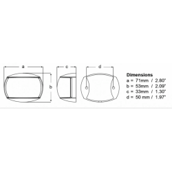 Hella Lanterne NaviLED Compact Sett 2NM Klart Glass Sort Hus 