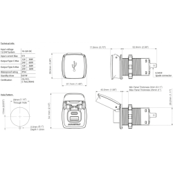Scanstrut SC-USB-F1 Flip-Pro USB og USB-C Vanntett ladeport