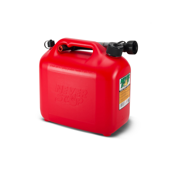 Never Stop Bensinkanne - Rd Plast - 10 Liter- Auto stop helletut