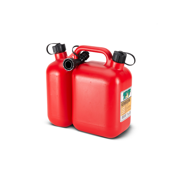 Never Stop Bensinkanne kombi Plast - 5/2,5 Liter- for bensin og olje