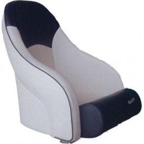 Bluesea Captain Stol Im. Skinn Offwhite m/Bl Rygg og Vipp