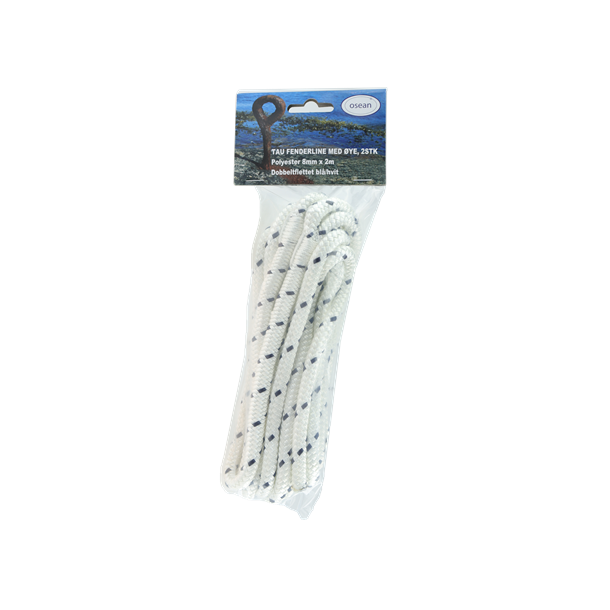 Fenderline poly. 8mm X 2m 2-pk 3sl. bl/h