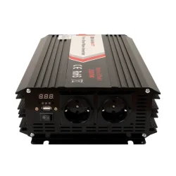Inverter 12V 2000W (4000W) m/Trdls Fjernkontroll Ren Sinus