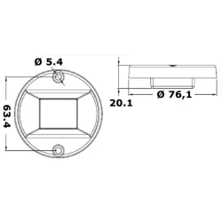 Akterlanterne LED syrefast