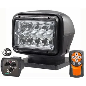 Lyskaster 220 LED 12V sort m/fjernkontroll og betjening