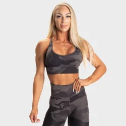 Core Sports Bra Charcoal Camo
